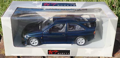 UT 1:18 Scale Diecast Model Ford Escort RS Cosworth Car Met. Blue Mint & Boxed • £50