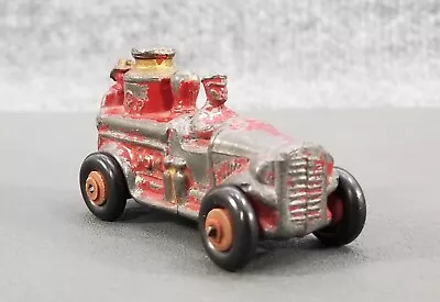 Vintage Antique Slush Cast Fire Truck Wheels Are Wood With Rubber Tires • $29.95