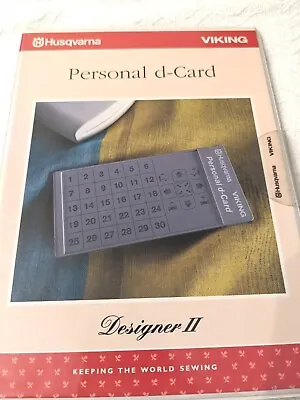 Husqvarna Viking Personal D-Card NEW For Designer II • $31