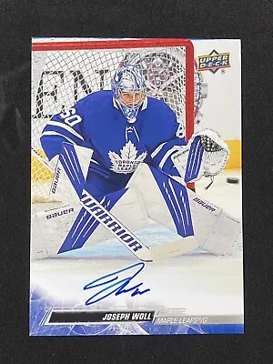 Joseph Woll Toronto Maple Leafs Signed Auto Autograph Upper Deck Jumbo Card COA • $4.95