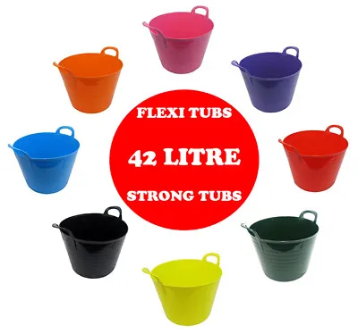 £54.85 • Buy 42 Litre Flexi Basket - Bucket - Garden - Container - Feed - Water - 8 Colours !