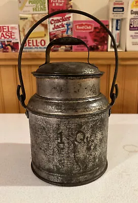 Vintage 1 Quart Metal Vermont Milk Can Farm Dairy • $49.99