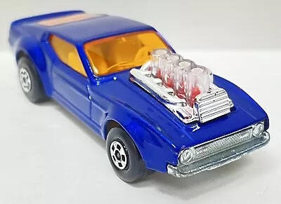 Lesney Matchbox 1973 Superfast #10 Mustang Piston Popper Rola-Matic | Blue Body • $22.95