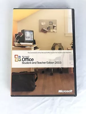 Microsoft Office Student And Teacher Edition 2003 Word Excel W/ Key Genuine • $13.85