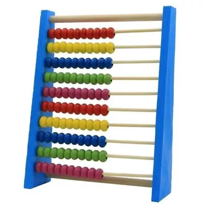 20cm Wooden Bead Abacus Counting Frame Childrens Kids Educational Maths Toy* • £6.19