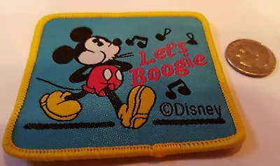 MICKEY Mouse Let's Boogie Sew On Patch  New  2.5  X 2  • $3.99