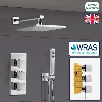 £149.99 • Buy Cameo Bathroom Concealed Square Thermostatic Shower Mixer Valve Tap Chrome 
