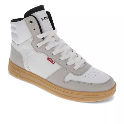 Levi's Mens Drive Hi 2 Vegan Leather Casual Hightop Sneaker Shoe • $34.99