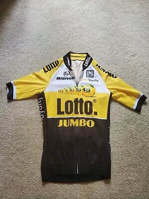 Vintage SMS Santini Cycling Jersey Bianchi Lotto Jumbo Size Small • $45