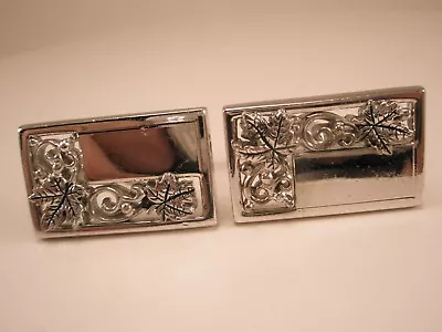 Maple Leaf Fall Scenery Engrave Ready Quality Vintage ANSON Cuff Links • $32.49