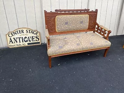 65227 Antique Eastlake Victorian Loveseat Sofa • $465