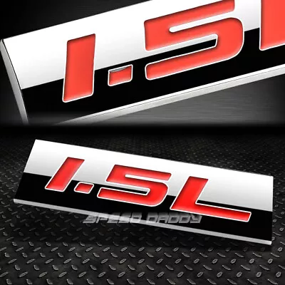 $5.25 • Buy Metal Emblem Car Bumper Trunk Fender Decal Logo Badge Chrome Red 1.5l 1.5 L