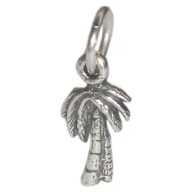 Palm Tree Tiny Sterling Silver Charm .925 X 1 Trees Charms • £4.75