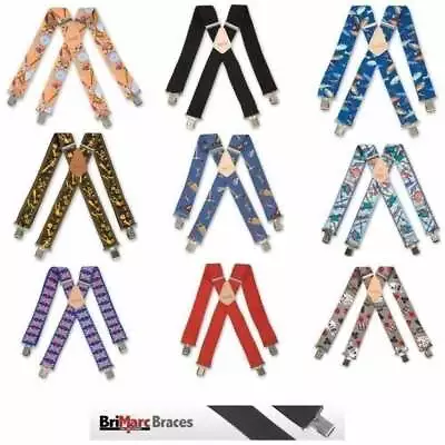 £14.99 • Buy Brimarc Mens Heavy Duty Metal Clip Wide Work Trouser Braces 53 Assorted Patterns