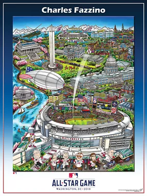 MLB All-Star Game WASHINGTON DC 2018 Official FAZZINO Pop Art 18x24 POSTER Print • $22.49