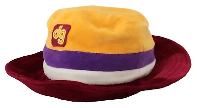 DOLCE & GABBANA Hat Cotton Blend Multicolor DG Logo Bucket Capello S.58/M 750usd • £379.27