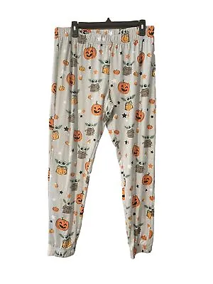 Star Wars Slumber Halloween Baby Yoda Pajama Pants Jogger Munki Size Large • $14.95