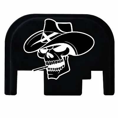 Cowboy Skull Laser Engraved Slide Plate For GLOCK / SMITH & WESSON / SHIELD • $12.99