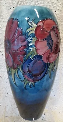 Huge Moorcroft Anemone Design Signed Lamp - Scrumptious - Circa 1940 • $1495