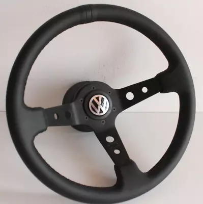 Steering Wheel Fits For  VW Mk4 Golf  Passat B5 Caddy Deep Dish Leather 97-04' • $183.05