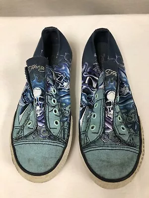 Ed Hardy Lowtop Skate Sneakers Women’s Size 6 • $27.99