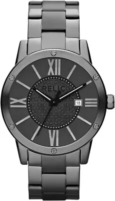 Relic  By Fossil Men's Stainless Steel Analog Gray Dial Quartz  Watch ZR11998 • $55