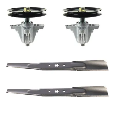 46  Lawn Mower Deck Parts Spindles & Blades Kit For Troy Bilt Horse XP • $78.74