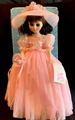 Vintage MADAME ALEXANDER Bridesmaid ELISE Doll Brown Hair Eyes Pink Dress W/Box • $67.99