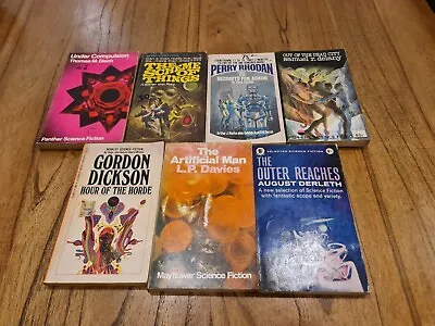 Sci-Fi Vintage Book Bundle X 7 - Dickson Dareton Disch Delaney Del Rey • $22.49