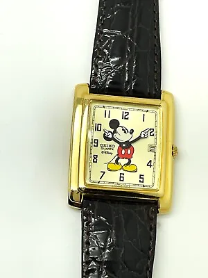 Seiko Men's Mickey Mouse Not Working Sgk084 Quartz Analog Watch Case 7n29-5029 • $110