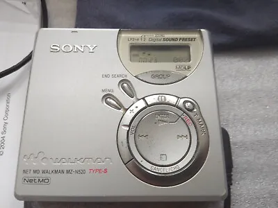 £67 • Buy SONY Walkman Minidisc Player Recorder  MZ-N520 NET MD + Accessories