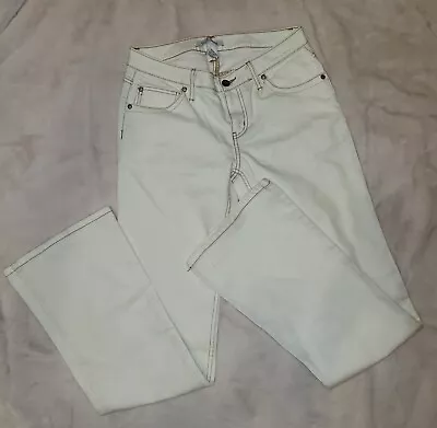 CAbi Boot Cut Cream Color Jeans With Embossed Pockets Women's Size 4 • $19