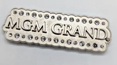 Las Vegas MGM Grand Hotel Casino Rectangle Metal Refrigerator Magnet With Stones • $6.49