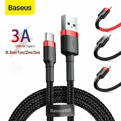 $6.04 • Buy Baseus USB Type C Data&Charger Fast Charging Cable For Samsung Huawei Xiaomi 3m