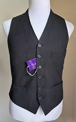 New $995 Ralph Lauren Purple Label Men Vest DK Gray 44R US/54R Eu Italy • $265.50