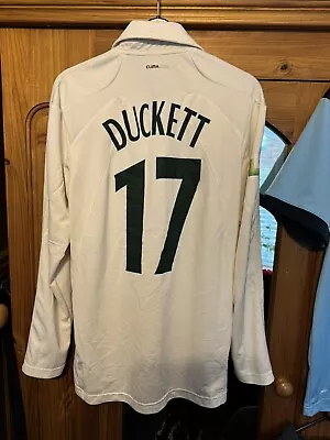 Nottinghamshire County Cricket Adidas Ben Duckett Match Worn LS Shirt 2021 Notts • £79.99