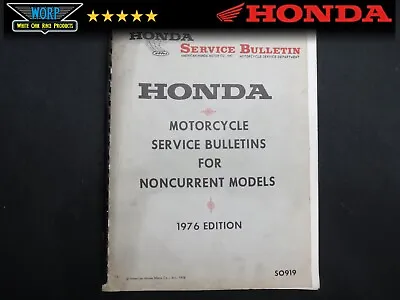 Vintage Honda Service Bulletin Dealer Service Manual Shop Repair Book 1976 • $15