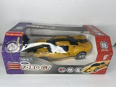 Vintage NIKKO Ford GT R/C Car 1/16 Scale Yellow - New • $56