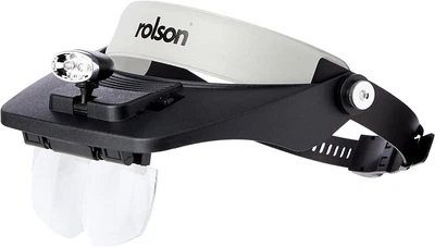 £13.99 • Buy Rolson 60390 LED Head Loupe Magnifier Visor Grey Dispatch Same Day