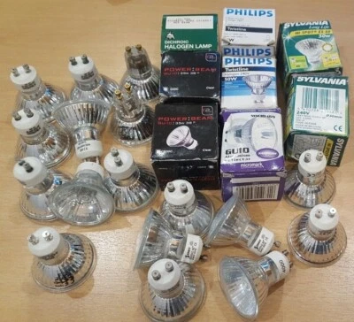 £1.75 • Buy GU10 Halogen Bulbs 50W, 35W, 28W, 20W Sylvania, Osram, Crompton, Micromark