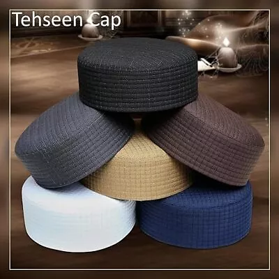 (TEHSEEN CAP) Muslim Cap Kufi Hats Islamic Prayer Headwear Toppi • £12.99