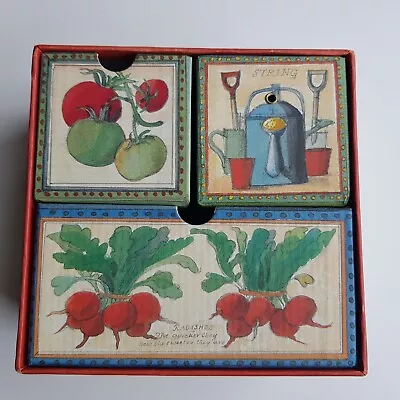 £49.50 • Buy VTG Matthew Rice Art Drawer Box Vegetable Garden Chickens 15cm Emma Bridgewater