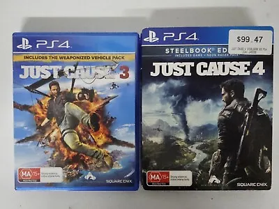 ✅ Just Cause 3 + Just Cause 4 Steel Book (PlayStation 4 PS4) FAST FREE POST ✅ • $37.95