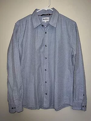 Brora Men’s Blue 100% Cotton Shirt Size L • £24.99