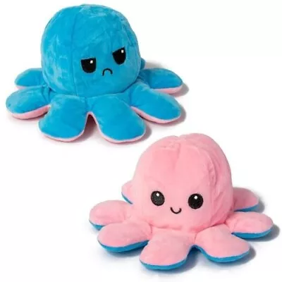 2 X Official 8  Reversible Mood Colour Changing Octopus Plush Soft Toys • £5.99