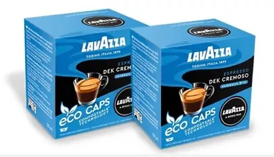 £14.99 • Buy 32 X Lavazza A Modo Mio Dek Cremoso Eco Cap Compostable Capsules / Pods