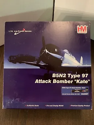 Hobby Master Attack Bomber Kate B5N2 Type 97 Diecast Display Model 1:72 Scale • $99