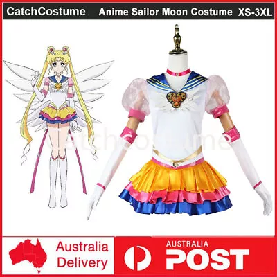 Eternal Sailor Moon Costume Women Tsukino Usagi Cosplay Full Outfit Girl Uniform • $89.99