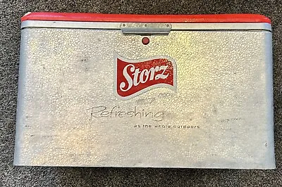 Vintage Storz Beer Metal Picnic Cooler Ice Chest Rare • $200