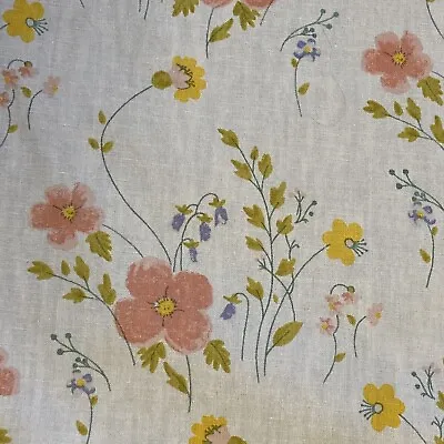 VTG Vera Wildflower Peach Yellow Tablecloth 58x95 Rectangle • $14.95